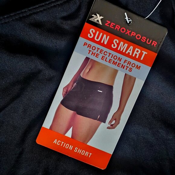 Women's ZeroXposur Action Shorts UPF 30+ Swim Sports Quick Dry Black Active XXL - Picture 6 of 10